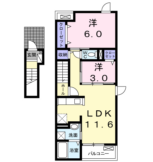 ソレイユ・アルファの間取り