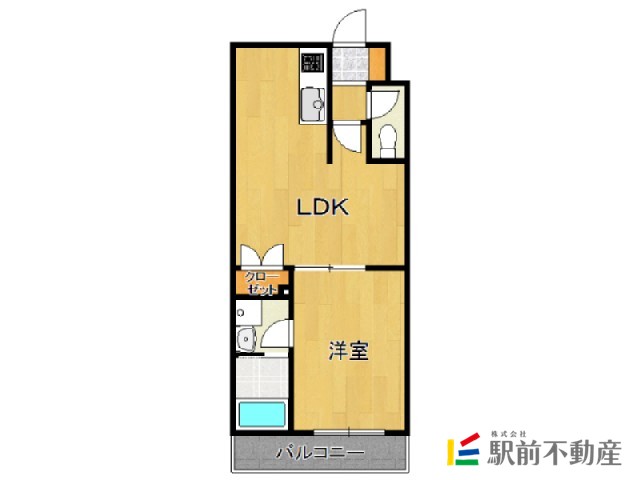 福岡市中央区薬院のマンションの間取り