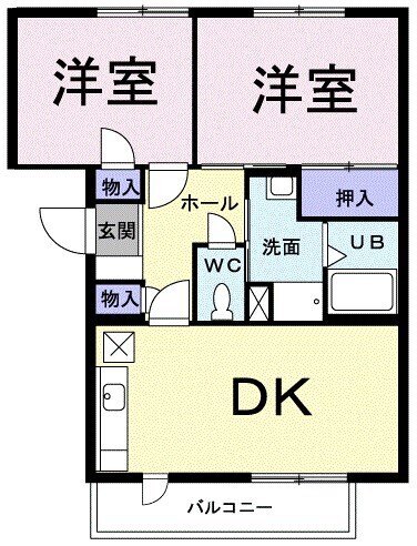 アンゲネーメ名高の間取り