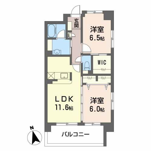 静岡市葵区籠上のマンションの間取り