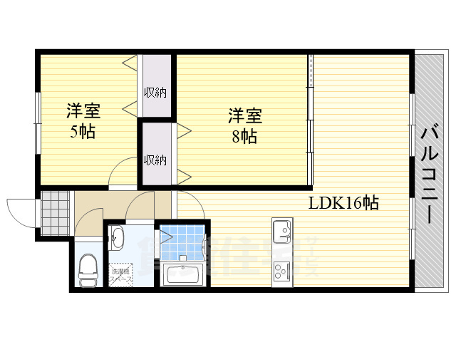 豊中市上新田のマンションの間取り