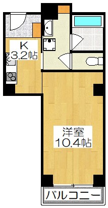 京都市下京区植松町のマンションの間取り