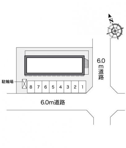 【レオパレスペル　テの駐車場】