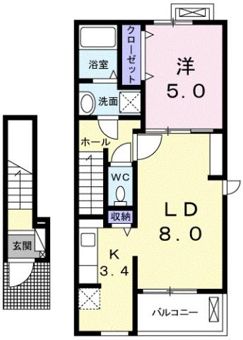 メゾン・ド・KOU Aの間取り