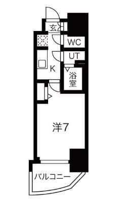 大阪市天王寺区国分町のマンションの間取り