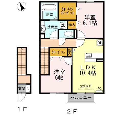 碧南市相生町のアパートの間取り