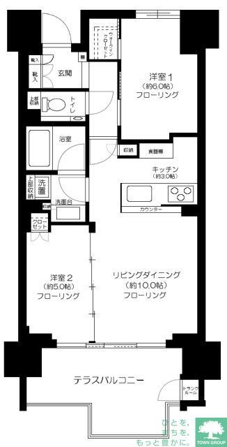 【港区港南のマンションの間取り】