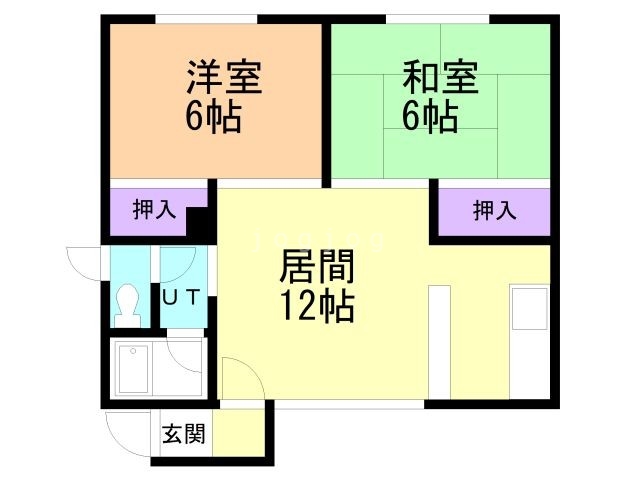 札幌市北区篠路七条のアパートの間取り