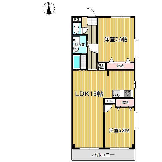 山形市南館のアパートの間取り