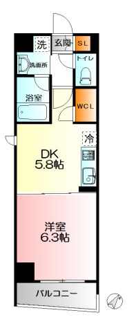 イーリス天王町の間取り