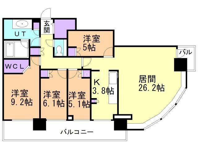 ONE札幌ステーションタワーの間取り