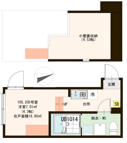 ハーモニーテラス竹の塚Vの間取り