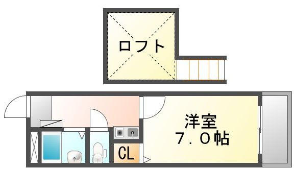 高松市木太町のアパートの間取り