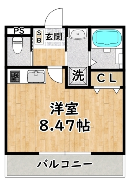 大阪市西淀川区御幣島のマンションの間取り