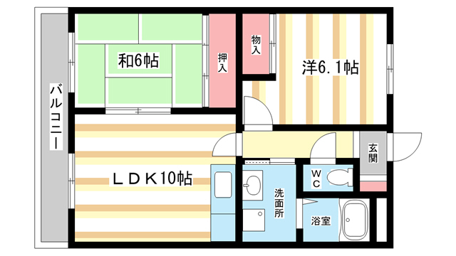 相楽郡精華町大字下狛のアパートの間取り