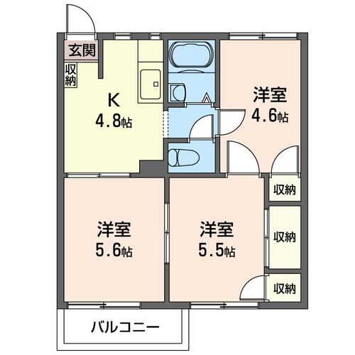 アーバンハイツ横溝の間取り