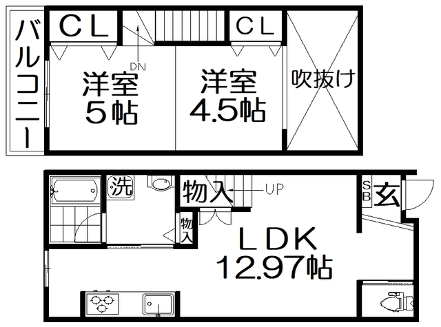 ルミノーゼ交野の間取り