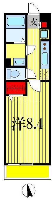 市川市北方町のマンションの間取り