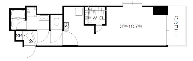 【京都市中京区西ノ京南上合町のマンションの間取り】