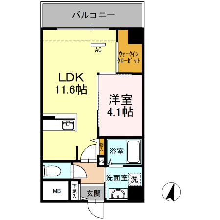 フォレストドルフ天神の間取り