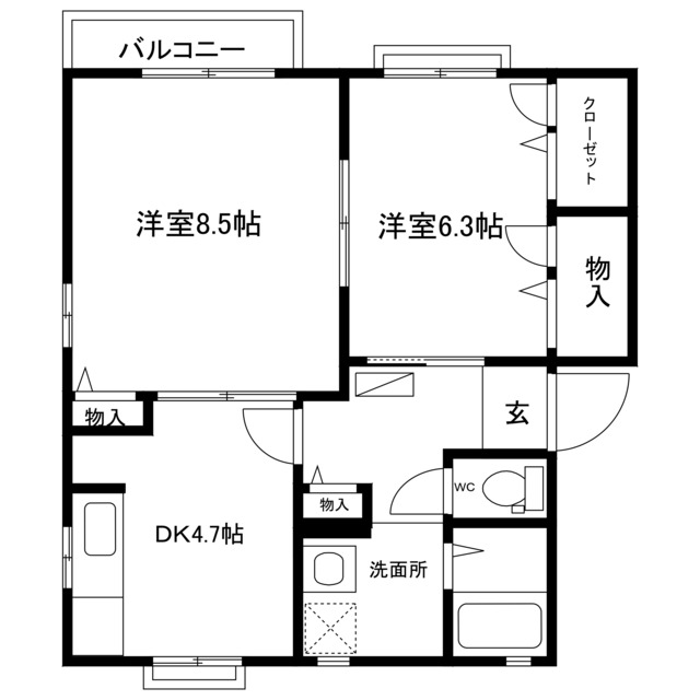 キャメロット7棟の間取り