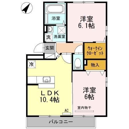 リビングタウン勝間　Ｂ棟の間取り