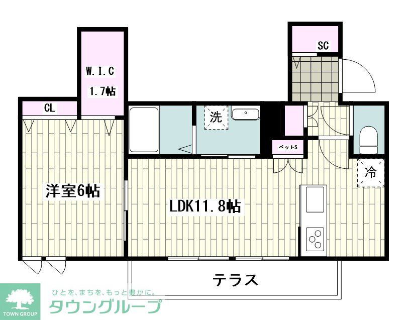 横浜市戸塚区品濃町のマンションの間取り