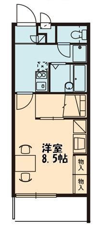 越谷市大字大林のマンションの間取り