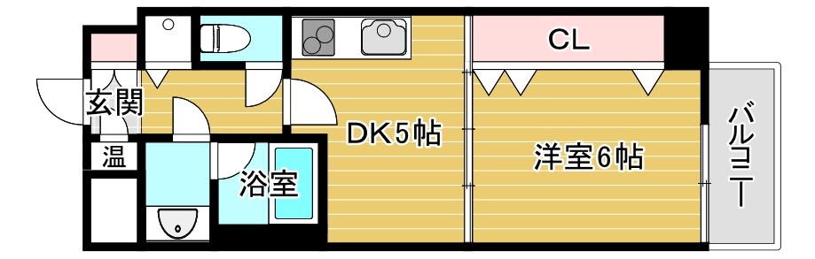 大阪市城東区成育のマンションの間取り