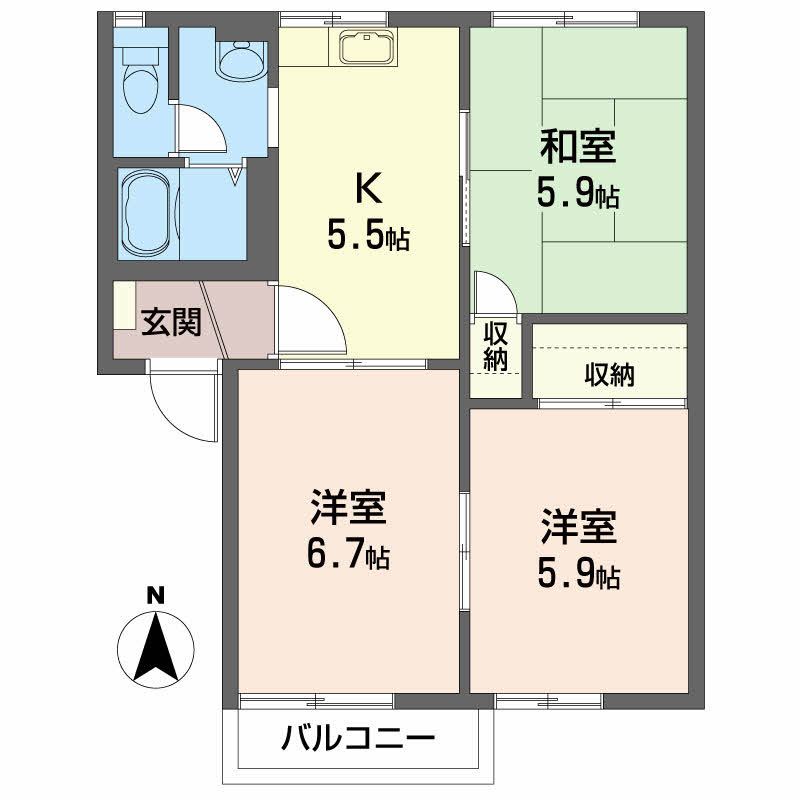 キャッスル秋峰　A（ＭＡＳＴ）の間取り