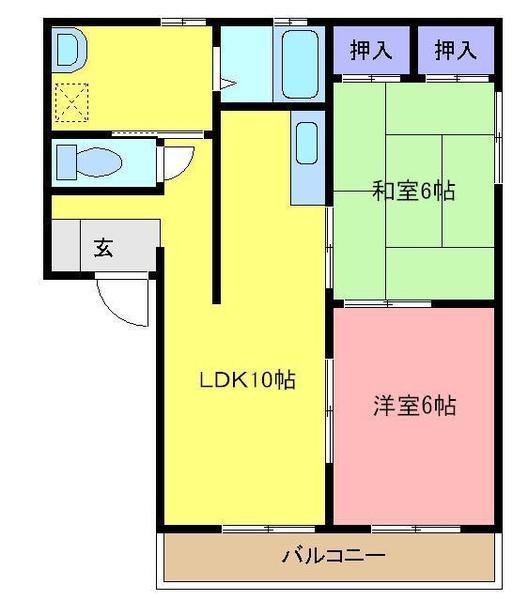 アイシマハウス２Ｃの間取り