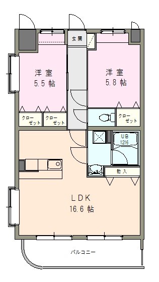 ヴェルドミールIIの間取り