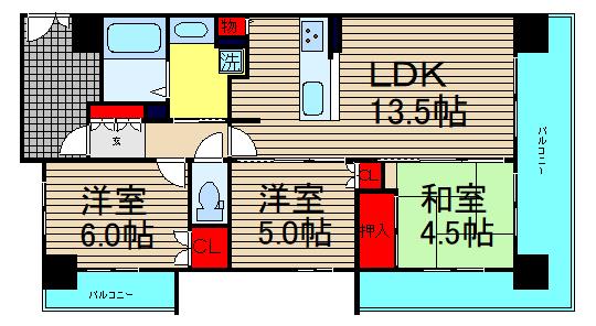 富士林プラザ15番館の間取り