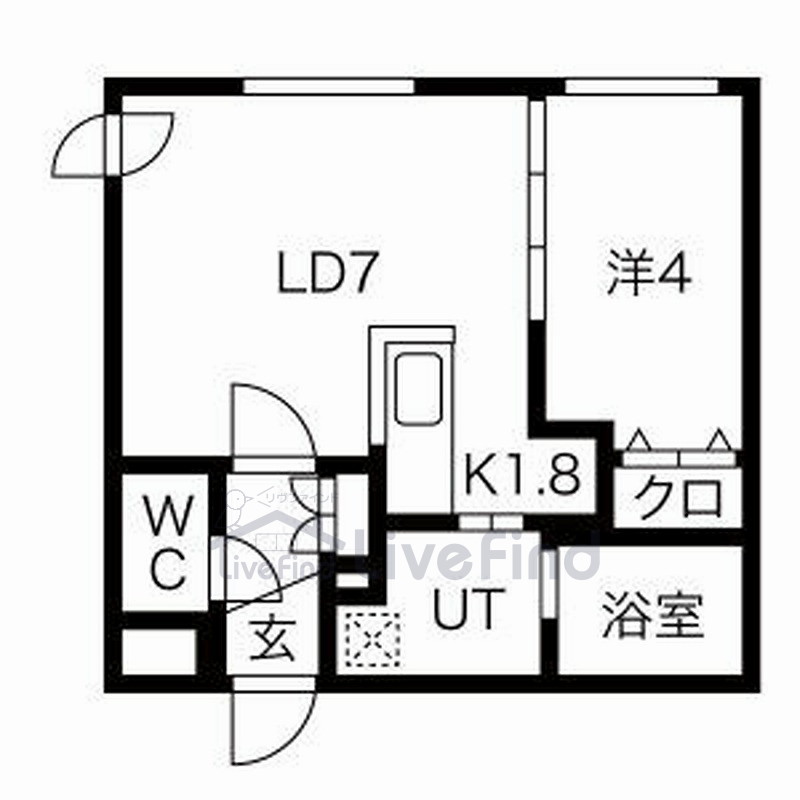 札幌市厚別区厚別中央一条のマンションの間取り