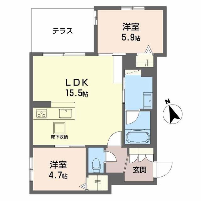 シャーメゾン　ブランヴェール住之江の間取り