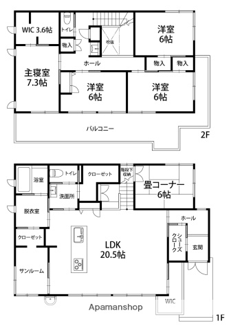 西泉４丁目Ａ貸家の間取り