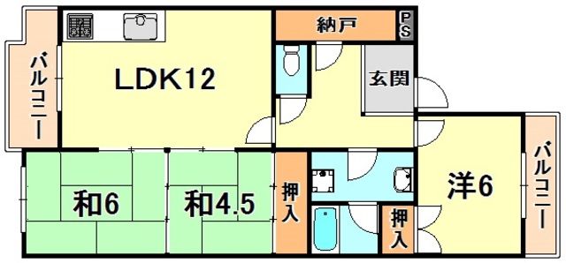 ハピネスの間取り写真