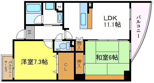 サンヴァレンティアの間取り