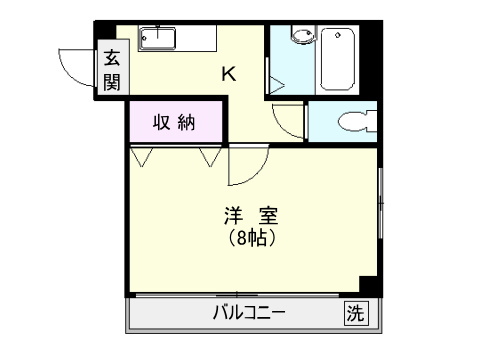 鹿児島市下荒田のマンションの間取り