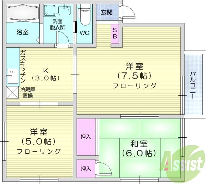 国府フェリス１の間取り