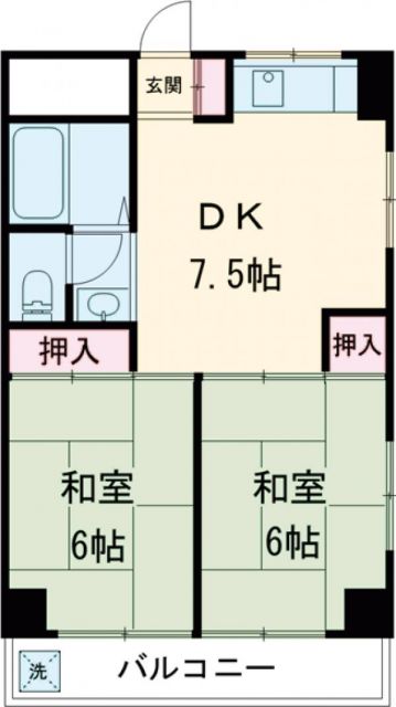 大阪府大阪市鶴見区横堤３（マンション）の賃貸物件の間取り