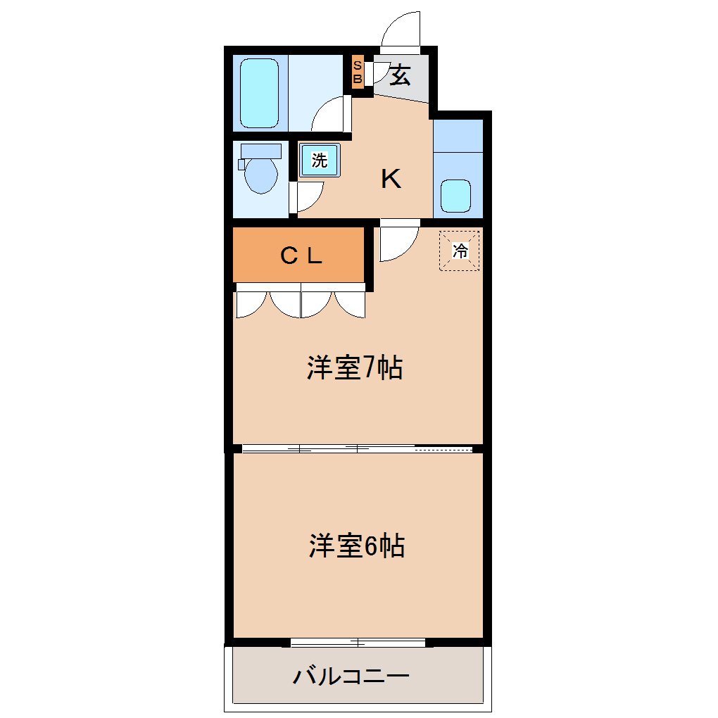 【イーグルハイツ錦町の間取り】