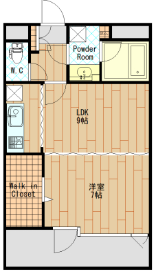 福岡市博多区大博町のマンションの間取り