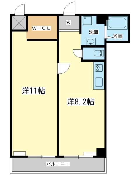 姫路市南今宿のマンションの間取り