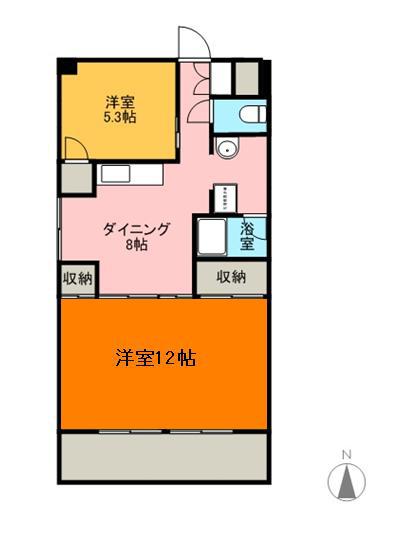 高松市末広町のマンションの間取り