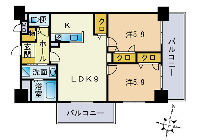 アミティエ博多駅南の間取り