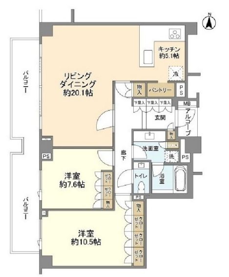 渋谷区大山町のマンションの間取り