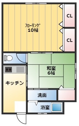 和庄Kの間取り