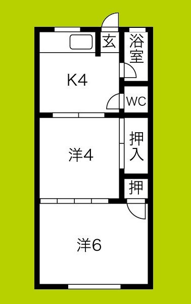 金龍マンションの間取り