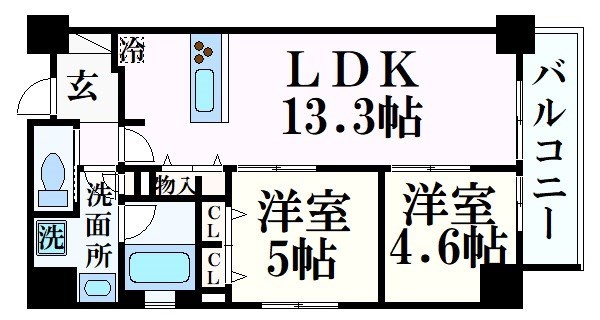 クロスレジデンス神戸元町（旧アーバネックスみなと元町II）の間取り